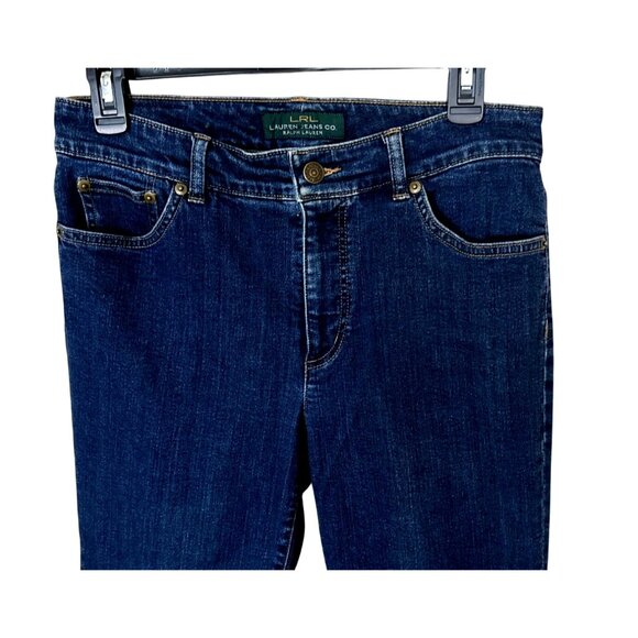 LRL Lauren Ralph Lauren Heritage Jeans Women Size 8 Mid Rise Straight Leg Blue - Picture 4 of 8